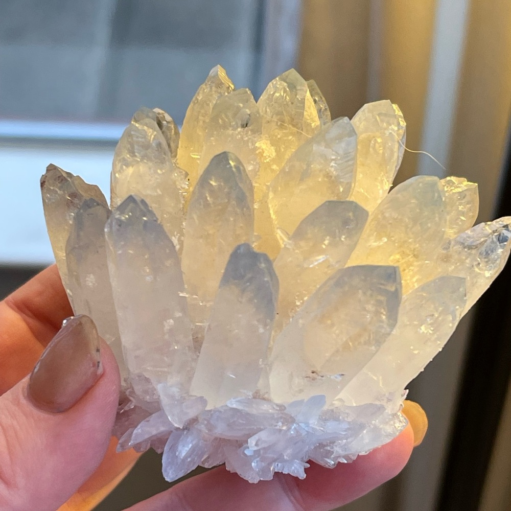 Blue phantom quartz exquisite gemstone cluster - Picture 1 of 4